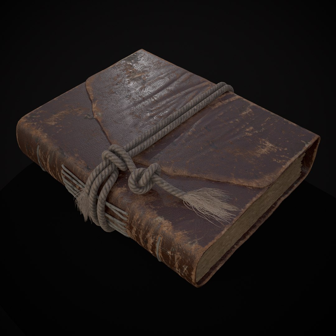 Rope Tied Leather Bound Book model - TurboSquid 2017171