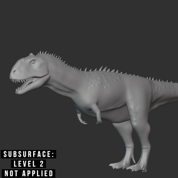 Majungasaurus Basemesh Low Poly 3D
