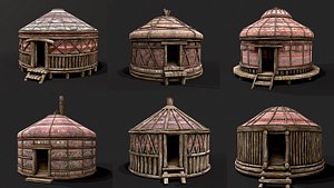 Traditional Yurt Nomads Tent Collection 3D model