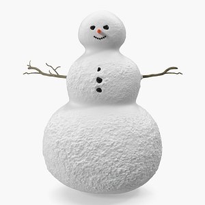 3D snowman snow