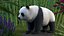 3D Rigged Giant Panda with Eucalyptus Tree Collection