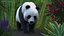 Rigged Giant Panda with Eucalyptus Tree Collection