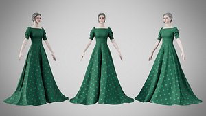 Dress 50 Caribbean Green 3D model