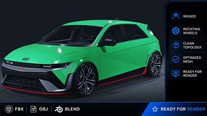 2024 Hyundai Ioniq 5 N 3D Model  The First Electric Hot Hatch 3D model