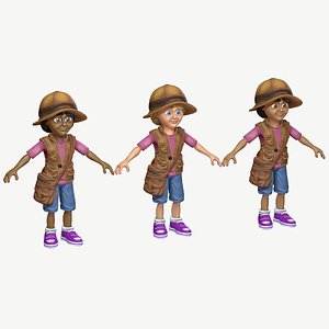 child girl exploring 3D