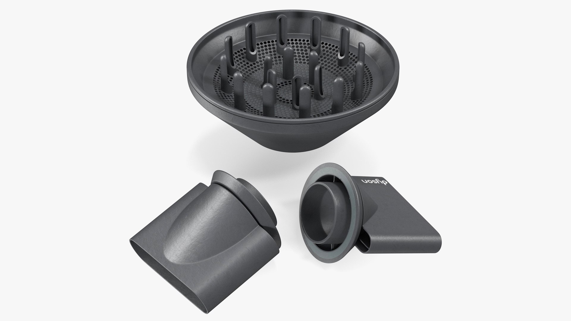 Dyson Styling Attachments for Hair Dryer 3D model preview