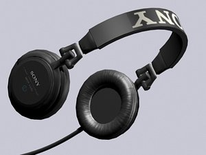 3d model headphones sony mdr-v500