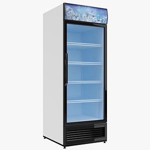 3D model single door fridge