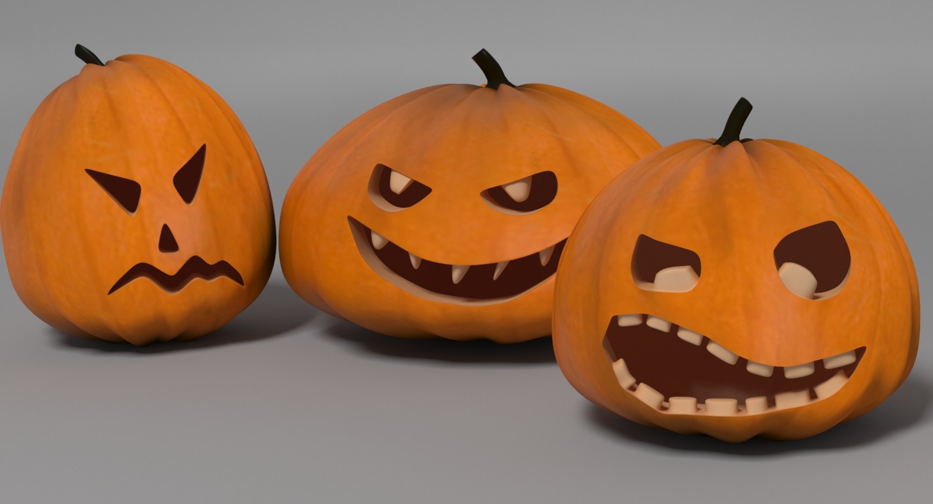 Pumpkins Jack O Lantern 3d Model 8405