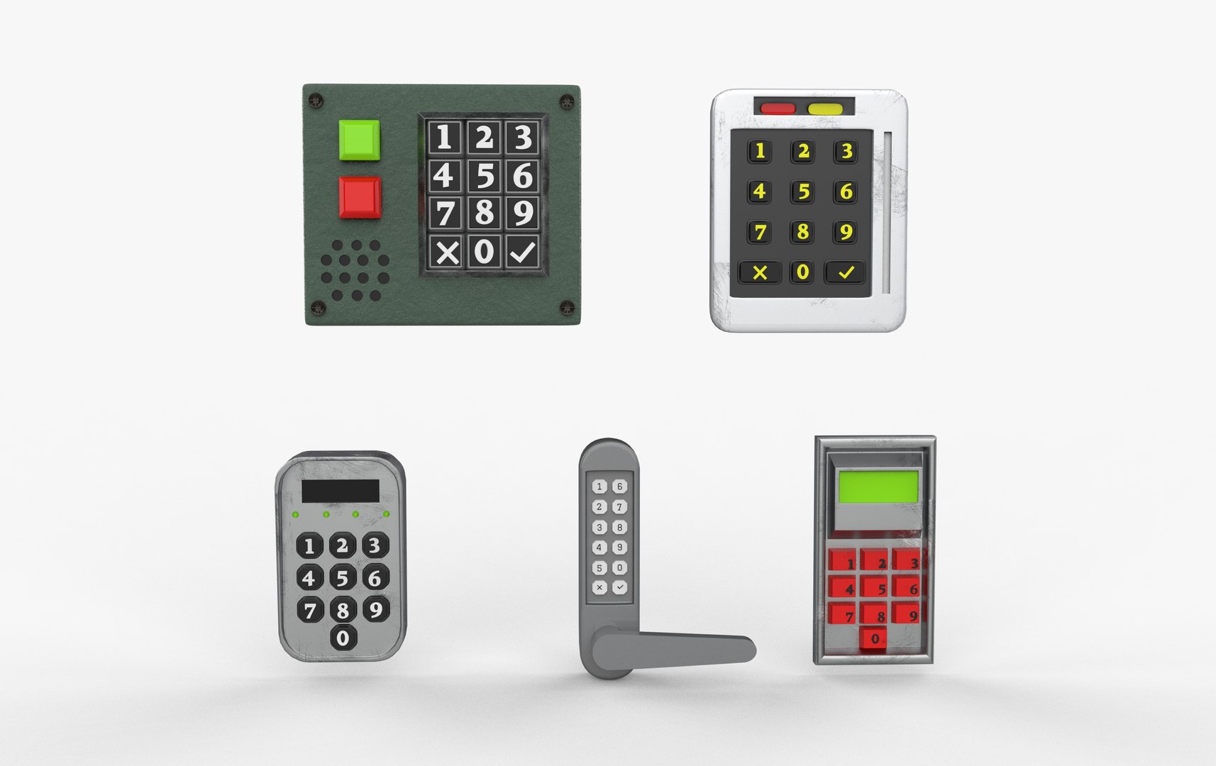3D Keypad Lock 3D Model - TurboSquid 2343485