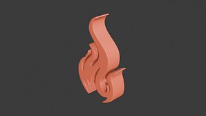 fire icon 9 3D model