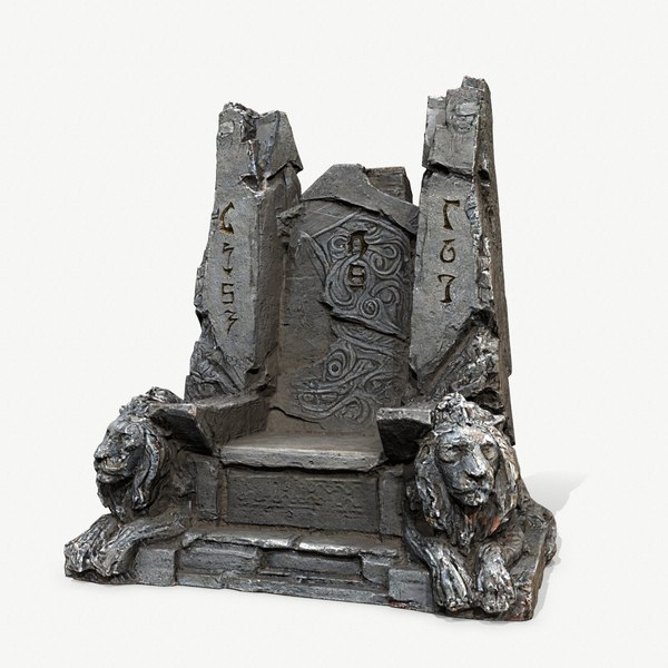 modelo 3d Trono de piedra del león - TurboSquid 2357199