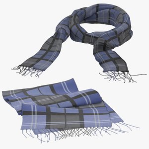 3d scarf 01 poses model
