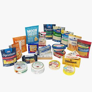 3D model Cheese Products 22 in 1