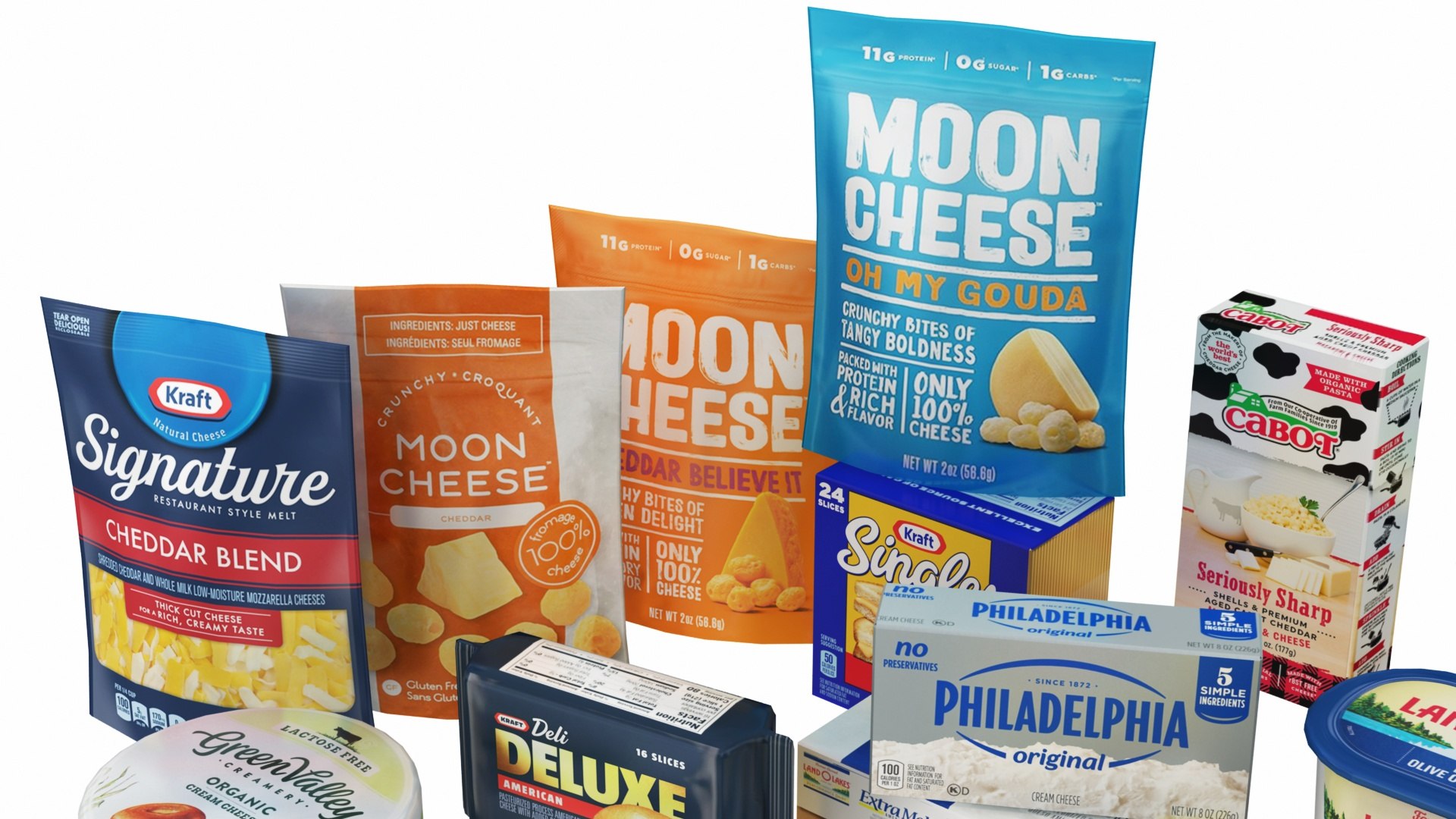3D Model Cheese Products 22 In 1 - TurboSquid 2375526