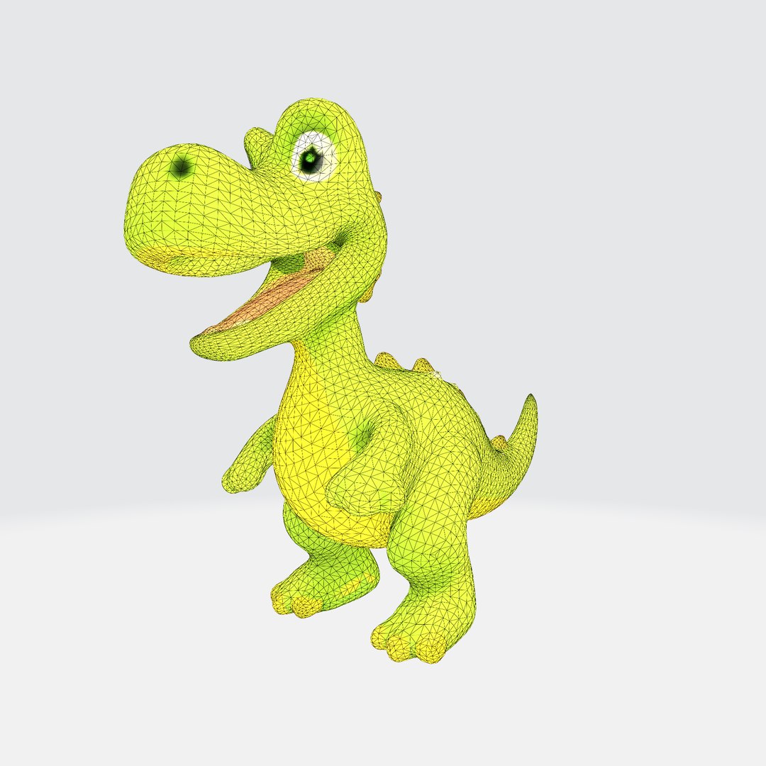 3D Adorable Cartoon Dinosaur Model - TurboSquid 2279200