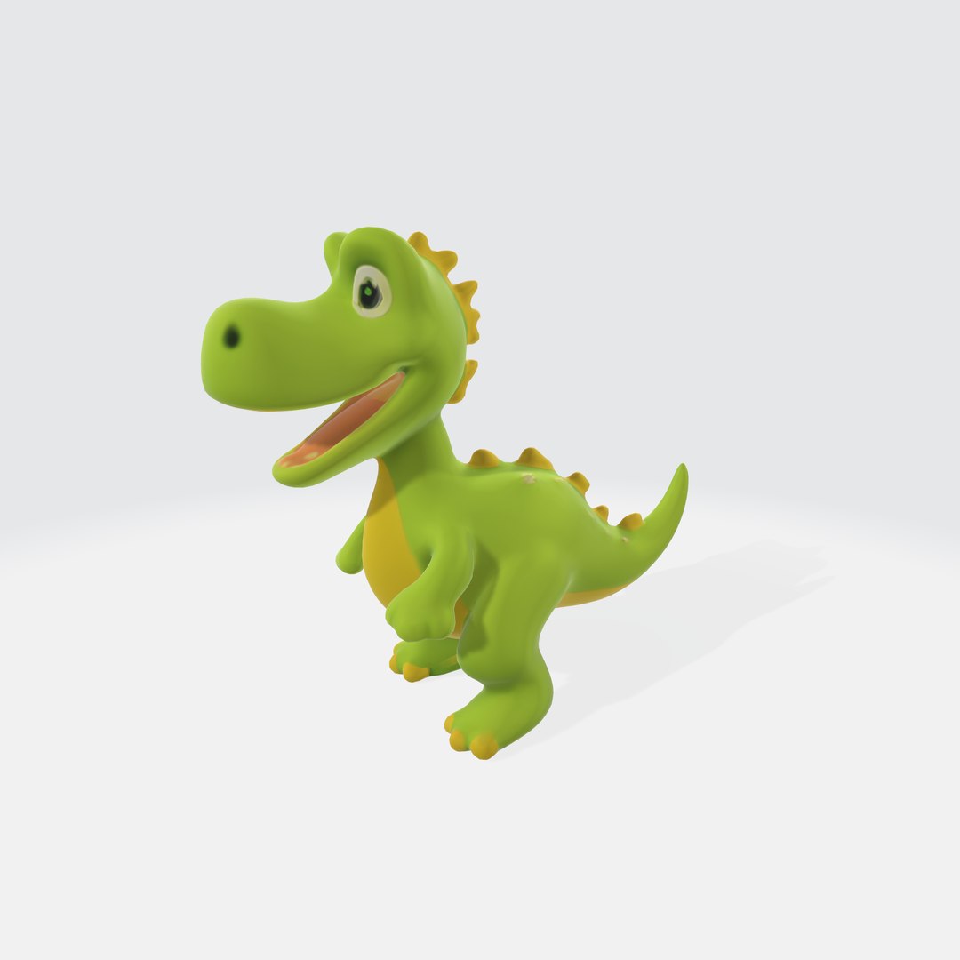 3D Adorable Cartoon Dinosaur Model - TurboSquid 2279200
