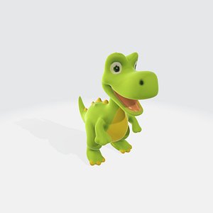 Adorable Cartoon Dinosaur