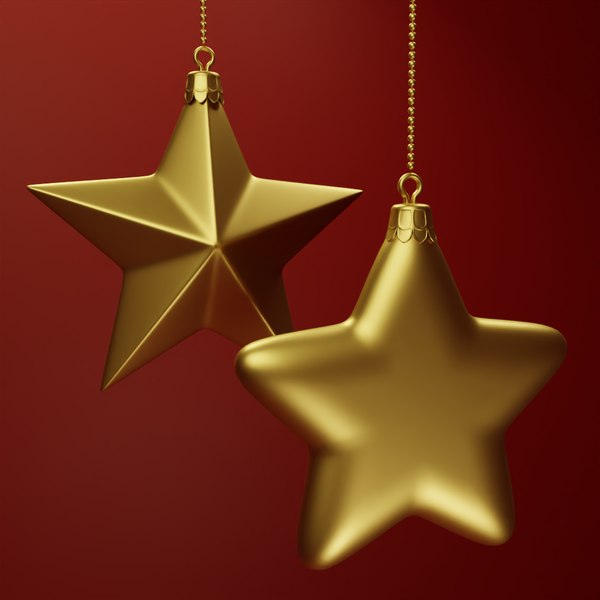 holiday gold star 3D model