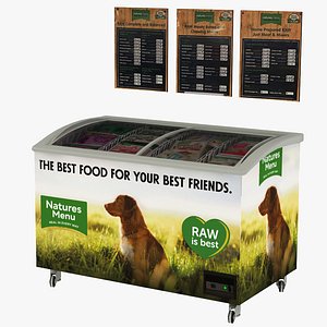 3D Pet Shop Natures Menu Pet Food Fridge 2 model