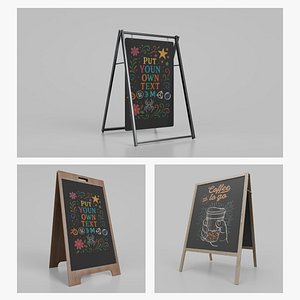 3D Customizable Heavy-Duty and Wide Chalkboard Signs