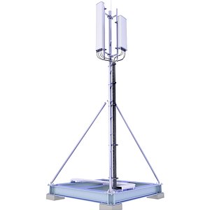 3D 5G LTE GSM Cell Tower Station 60