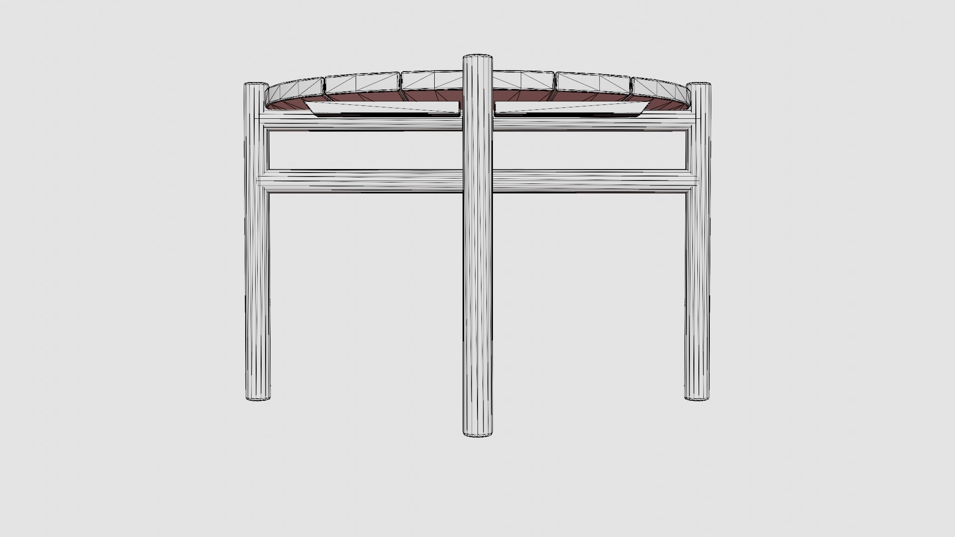 Round Table Made Of Meranti Wood Model - TurboSquid 2246960