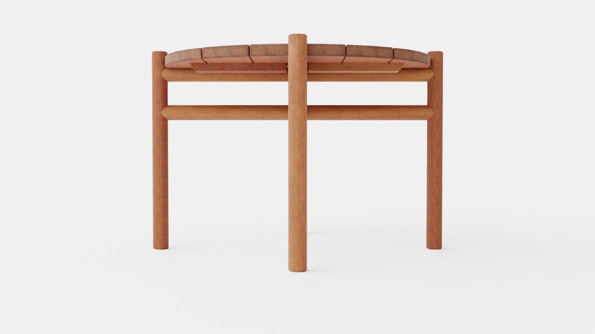 Round Table Made Of Meranti Wood Model - TurboSquid 2246960