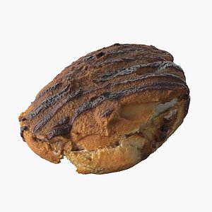 3D Caramel Eclair Pastry model