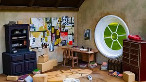 3D model Room Interior  Low poly