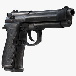 beretta pistol obj