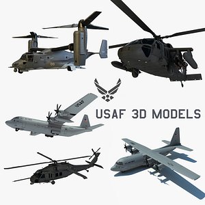 3d air force blackhawk helicopter model