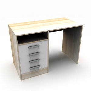 3D Desk table with drawers