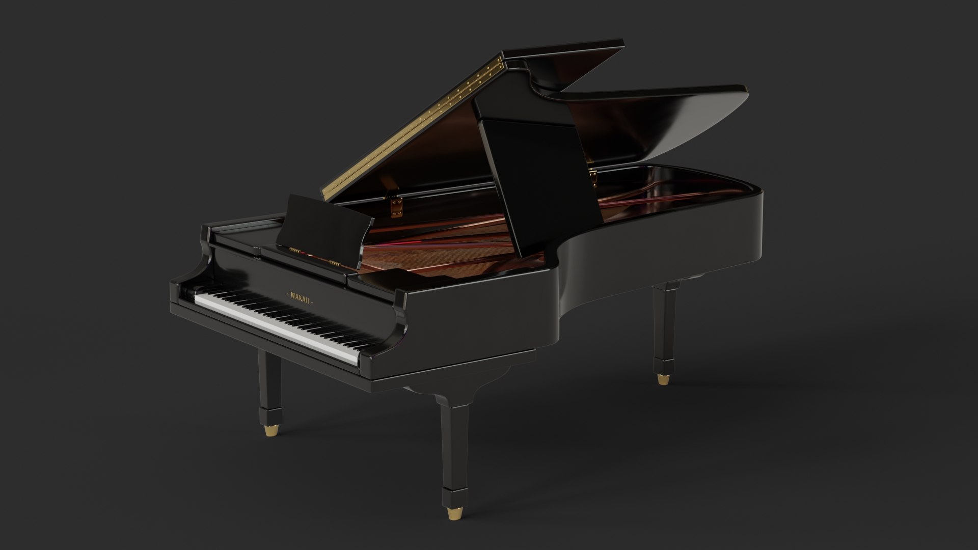 3D Concert Grand Piano - TurboSquid 2049629