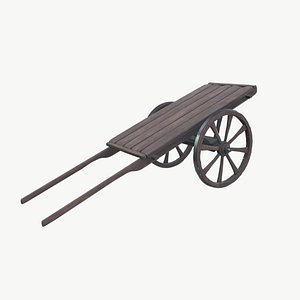 Wooden Cart 3D