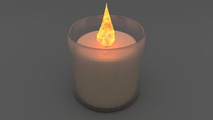 3d model votive candle glass