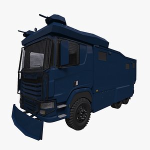 police water cannon truck 3D