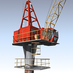 3d model crane port