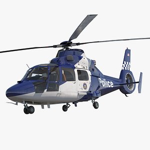 3D model police helicopter eurocopter 365
