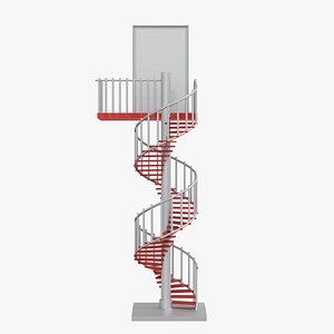 Fire Escape Staircase Rounded