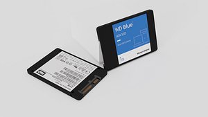 WD Blue 3D SSD NAND 1TB 25 3D model