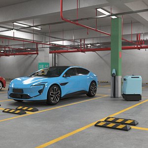 Electric Vehicle at Charging Station