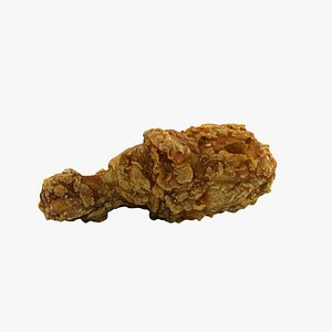 fried drumstick 3d model