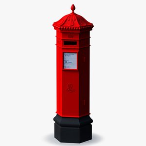 british mail box 3d model