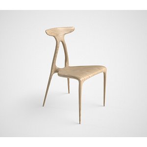 Alpha Dining Chair oak wood model