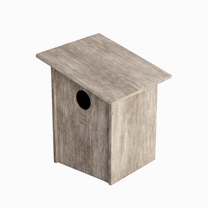 3D Wooden Birdhouse C 03
