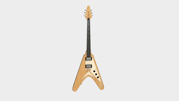 Electric Guitar D06 Light Wood - Music Instrument Design 3D model