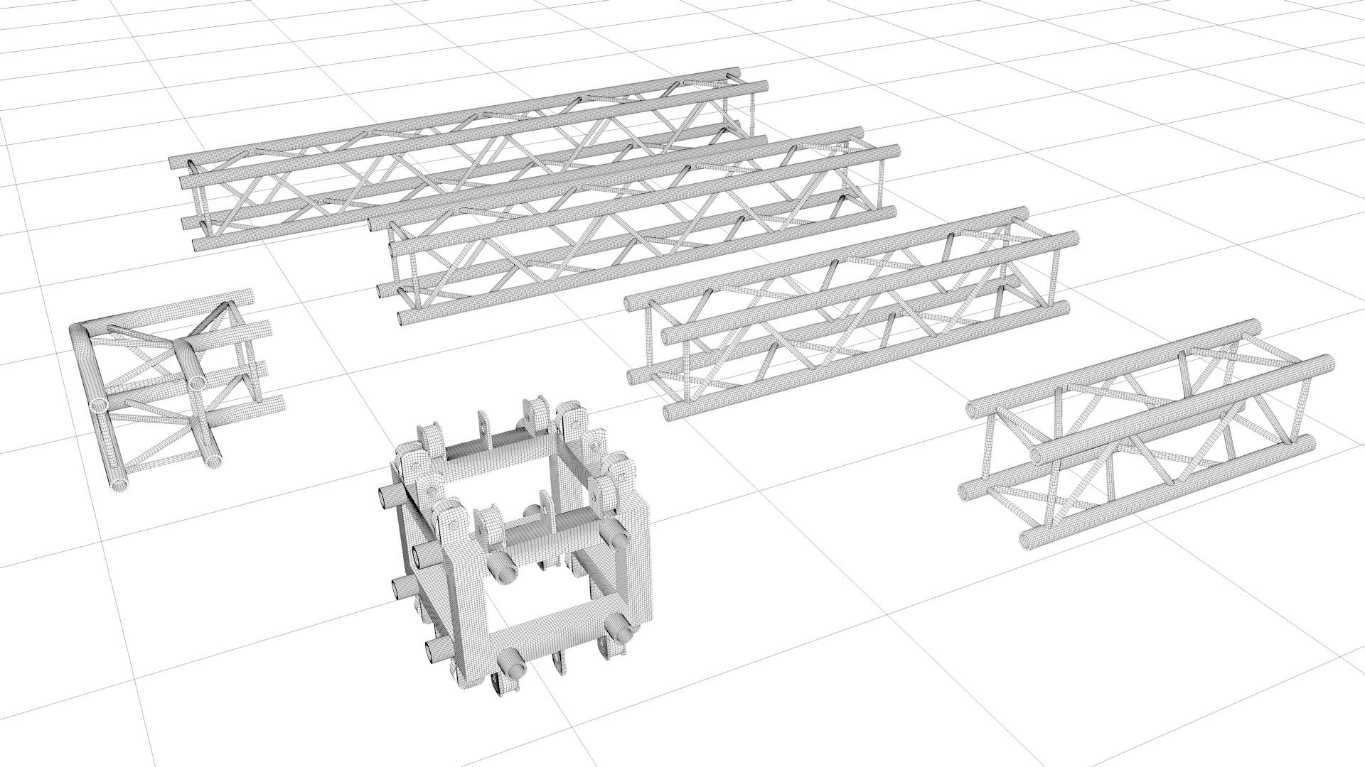 Stage constructions elements 3D model https://p.turbosquid.com/ts-thumb/Li/Y7ES18/DJ/trusscube2/jpg/1651766275/1920x1080/fit_q87/b52a3c5a2fd4dcfcbc936f30f8704e63b96a4d55/trusscube2.jpg