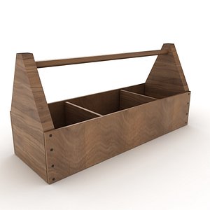 wooden tool box 3D model