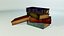 Old Library Book Stack Low Poly